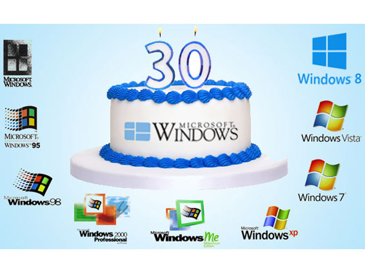 Hệ điều hành Windows sinh nhật tròn 30 năm tuổi